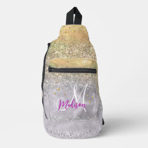 Sac À Bandoulière Parties scintillant or argent mignonne étoiles mon