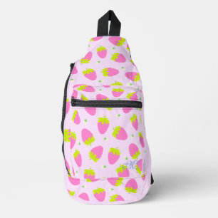 Sac À Bandoulière Pastel aux fraises rose