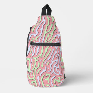 Sac À Bandoulière Pastel Kawaii Design Abstrait coloré
