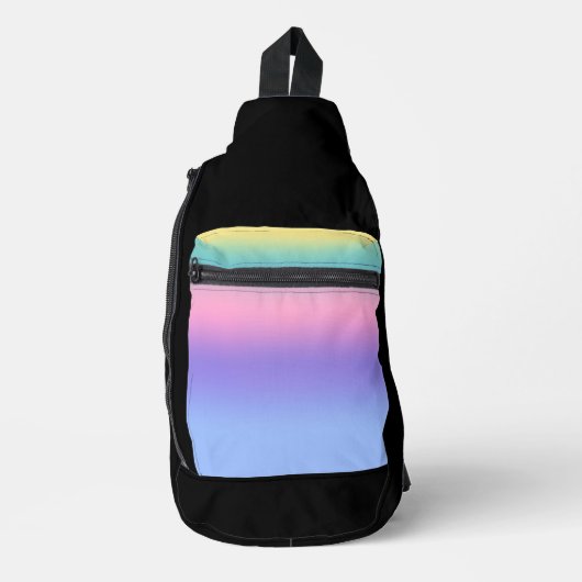Sac À Bandoulière Pastel Rainbow Sky Aesthetic Ombre Gradient  (Recto)