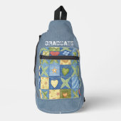 Sac À Bandoulière Patchwork Light Blue Denim Texture (Recto)