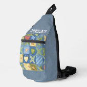 Sac À Bandoulière Patchwork Light Blue Denim Texture (Coin droit)