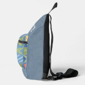 Sac À Bandoulière Patchwork Light Blue Denim Texture (Droite)