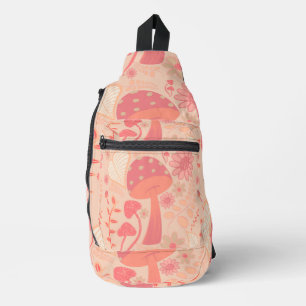 Sac À Bandoulière Peach Fuzz Couleur de l'année champignons floral