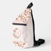 Sac À Bandoulière Peach Vintage Garden Blossoms (Coin droit)