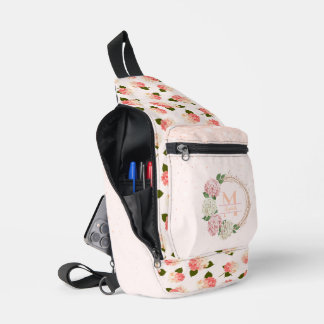 Sac À Bandoulière Peach Vintage Garden Blossoms