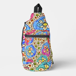 Sac À Bandoulière Peinture mosiak cool artistique en motif transpare