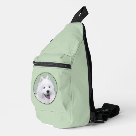 Sac À Bandoulière Peinture Samoyed Blanc mignonne Original Animal Ch (Coin droit)