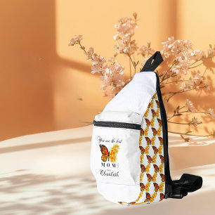 Sac à bandoulière personnalisé papillon floral
