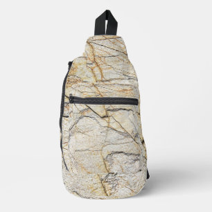 Sac À Bandoulière Pierre de marbre texturée marron et noire