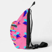 Sac À Bandoulière Pink Memphis Neon Triangle Artsy Retro Fun (Droite)