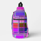 Sac À Bandoulière Pink tartan Fabric Pattern Cloth Madras (Recto)