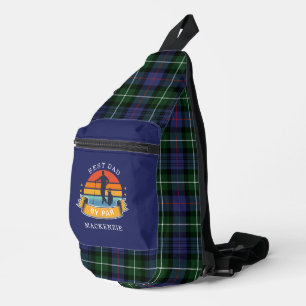Sac À Bandoulière Plaid Retro Best Papa Golf Lover Tartan