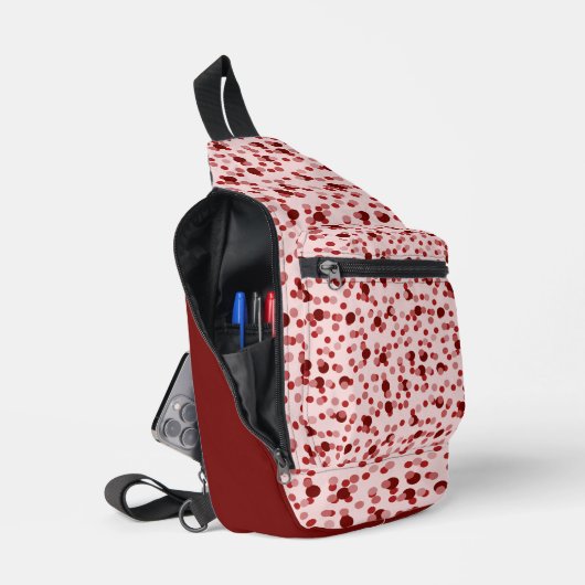 Sac À Bandoulière points roses et rouges (Ouvrir)