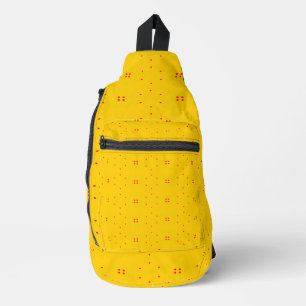 Sac À Bandoulière Points rouges uniques sur fond jaune