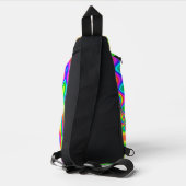 Sac À Bandoulière Psychedelic Sling Backpack with Neon Swirl Pattern (Verso)