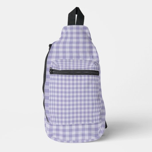 Sac À Bandoulière Purple Checkerboard Pattern (Recto)