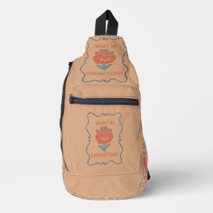 Sac À Bandoulière Qu'est-ce que l'Œillet Vachette Drôle Cowboy Fleur