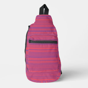 Sac À Bandoulière Rayures Rouge Violet Motif Sans Fin