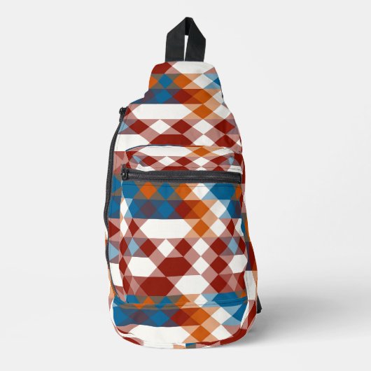 Sac À Bandoulière red white blue and orange geometric (Recto)