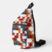 Sac À Bandoulière red white blue and orange geometric (Coin droit)