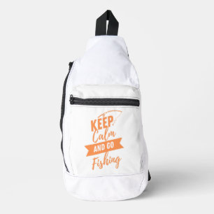Sac À Bandoulière restez calme et allez à la pêche