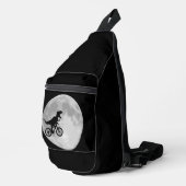 Sac À Bandoulière Retro 80s Dinosaur vélo et lune (Coin droit)