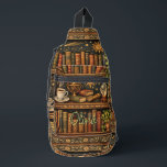 Sac À Bandoulière Retro celestial bookshelf book coffee lover<br><div class="desc">A cozy retro-inspired design featuring a charming celestial bookshelf filled with vintage books, delicate botanical accents, cosmic design elements and a comforting cup of tea or coffee.</div>