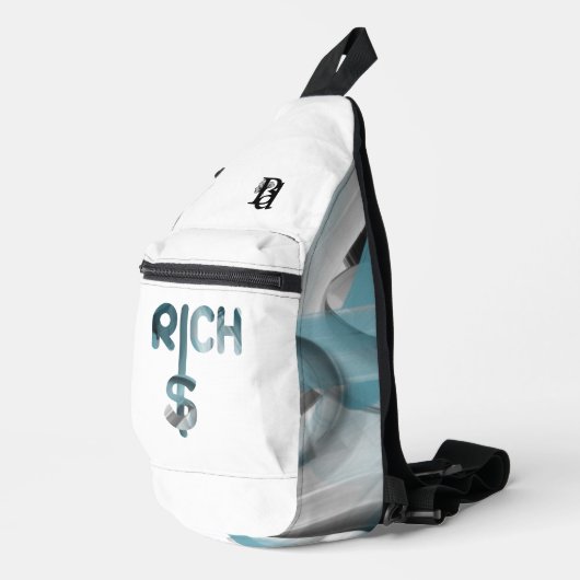 Sac À Bandoulière RICH Sling Bag Tendance Abstrait Océan Bleu (Coin droit)