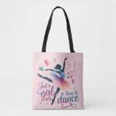 Sac à bandoulière rose pour amoureux de danse (Devant)