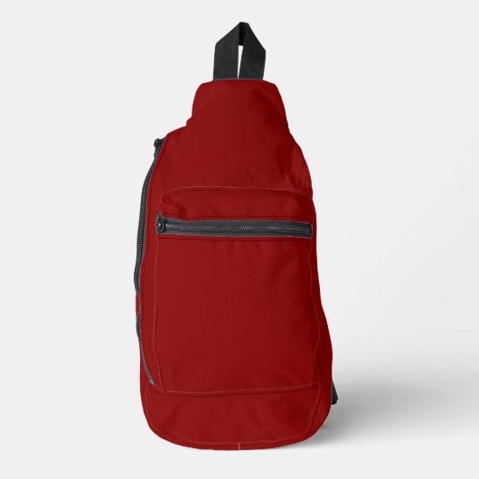 Sac À Bandoulière Rouge Foncé Uni (Recto)