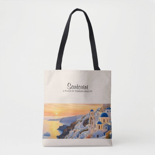 Sac à bandoulière Santorini aquarelle (Devant)