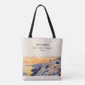 Sac à bandoulière Santorini aquarelle (Dos)