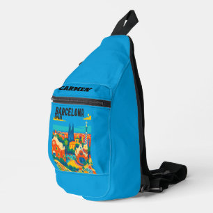 Sac À Bandoulière Scène Espagne de Barcelone