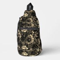 Sépia tonique Vintage Floral Print