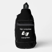 Sac À Bandoulière Sign Language Interpreter Sling Bag Black (Recto)