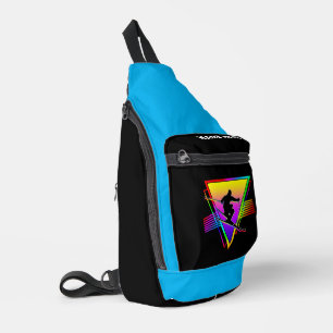 Sac À Bandoulière Ski Vintage Ski Coloré Arc-en-ciel Rétro