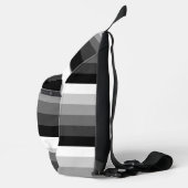 Sac À Bandoulière Sling Bag - Black White Grey Stripes (Droite)