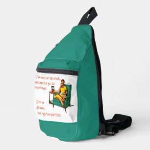 Sac À Bandoulière SlipperyJoe socialiser la fête de la boisson vinta