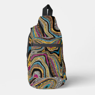 Sac À Bandoulière Sparkle Glam scintillant gravure marbre girly art