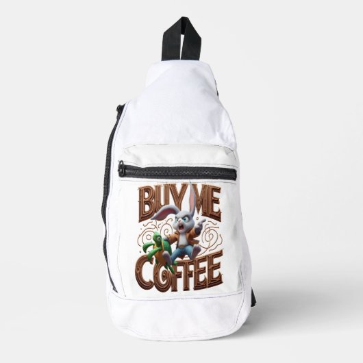 Sac À Bandoulière Speedy Bunny Races Turtle Acheter Moi Un Café (Recto)