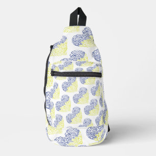 Sac À Bandoulière Spiral tourbillons mehandi coeur drapeau ukrainien