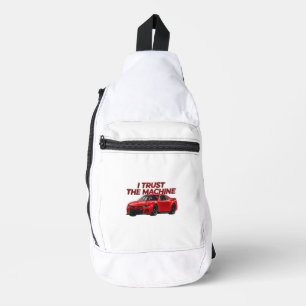 Sac à bandoulière sur le thème de la course Je f