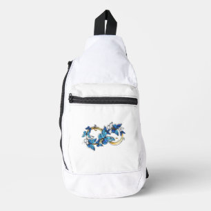 Sac À Bandoulière Symbole infini de papillons Morpho bleus