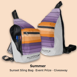 Sac À Bandoulière Tagline personnalisée de l'événement Sunset Abstra