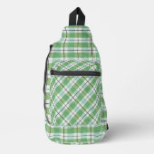 Sac À Bandoulière Tartan vert et blanc (Recto)