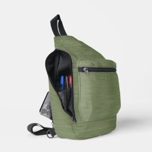 SAC À BANDOULIÈRE TEXTURE APERÇU MÉTAL BROSSÉ VERT MOYEN