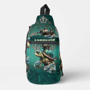 Sac À Bandoulière Tortue vapeur unique.