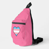 Sac À Bandoulière Transgender pride hearts (Coin droit)