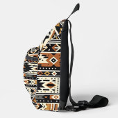 Sac À Bandoulière Tribal géométrique ton terrestre (Droite)